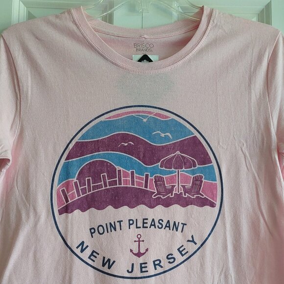 Brisco Brands Pink Point Pleasant New Jersey T-Shirt Women's Size M - Picture 2 of 8